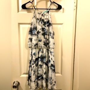 Filly Flair black and white halter dress